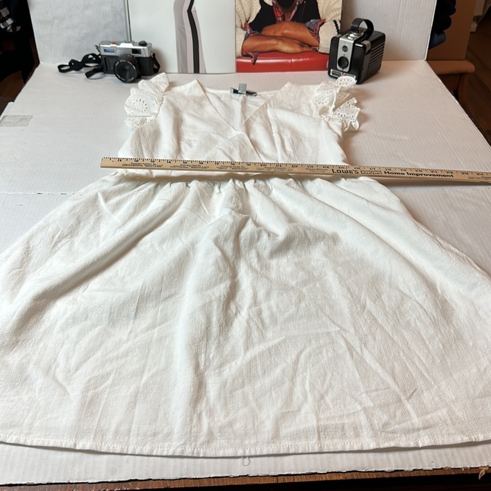2010s Luukse Fit & Flare Dress | Ribbed Cotton · Cottagecore / Coastal Minimal - Picture 3 of 9